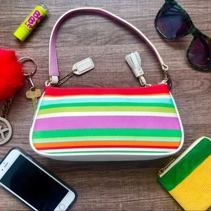 Coach Rainbow Striped Mini Bag